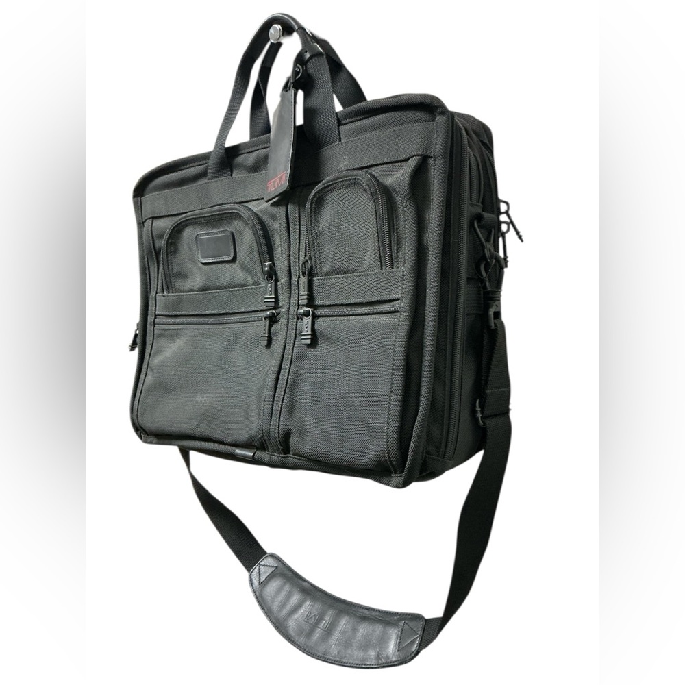 Tumi Deluxe Black Nylon Durable Organizer Laptop Briefcase - Picture 4 of 16